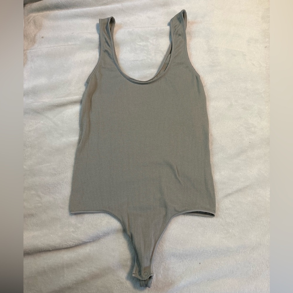 SKIMS Light green Ribbed Tank bodysuit
